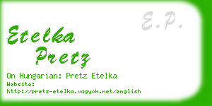 etelka pretz business card